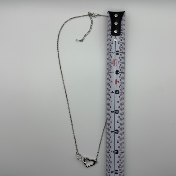 Jewlr Sterling Silver Infinity Heart Necklace Pendant Necklace - Picture 3 of 6